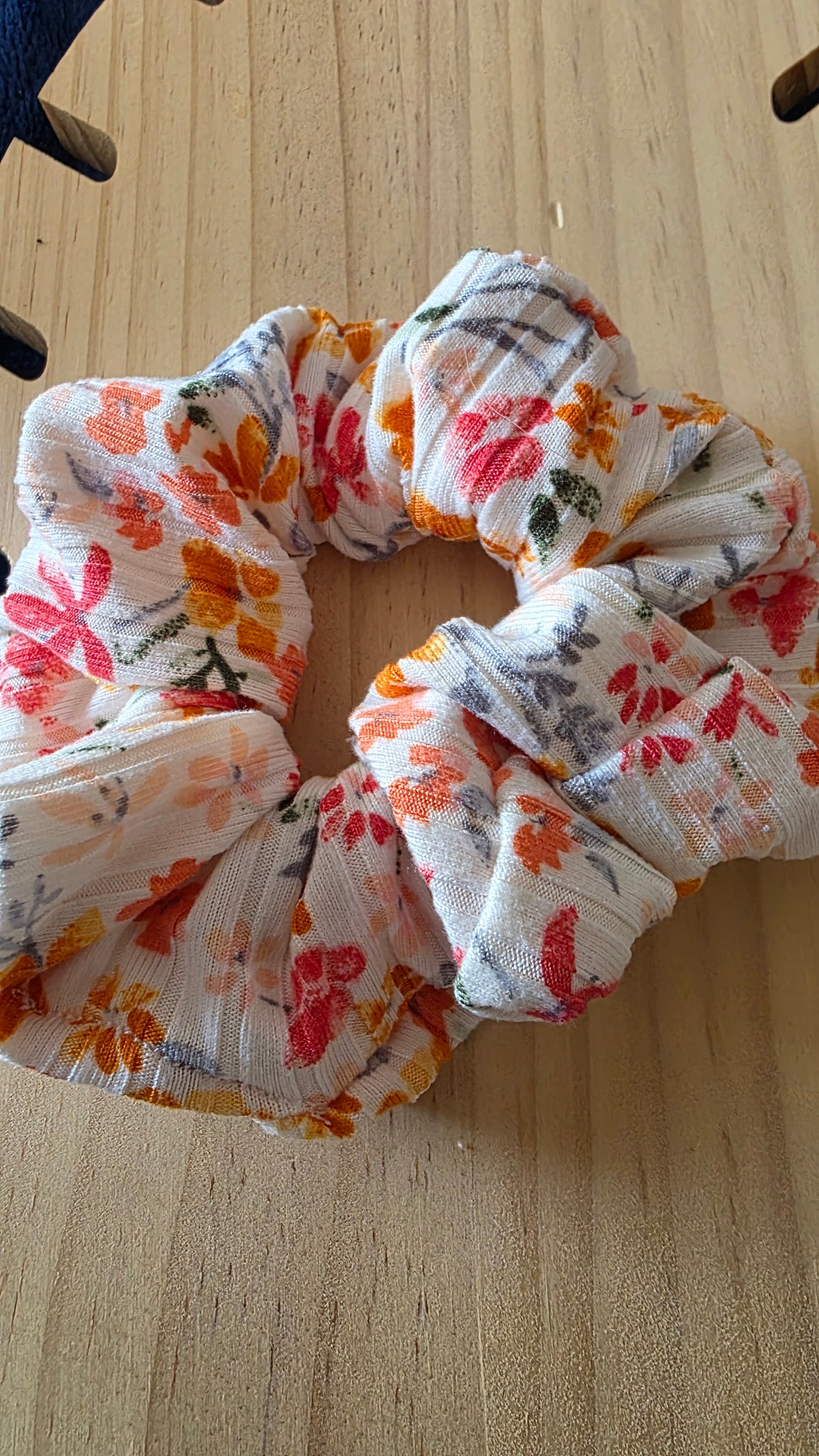 Cozy Flower Scrunchie