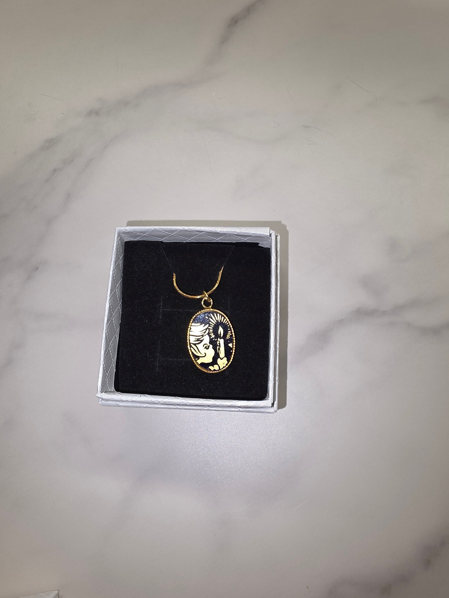 Candle Christmas necklace