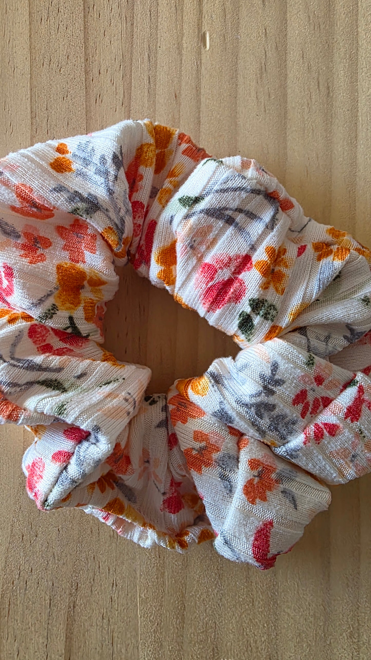 Cozy Flower Scrunchie