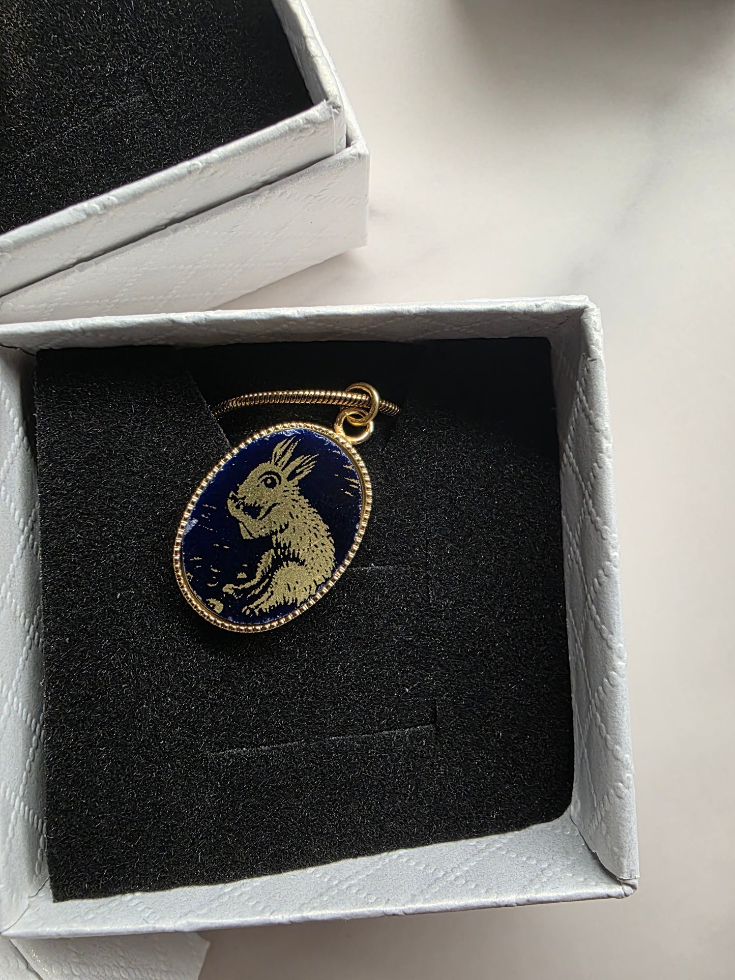 Squirrel Christmas necklace