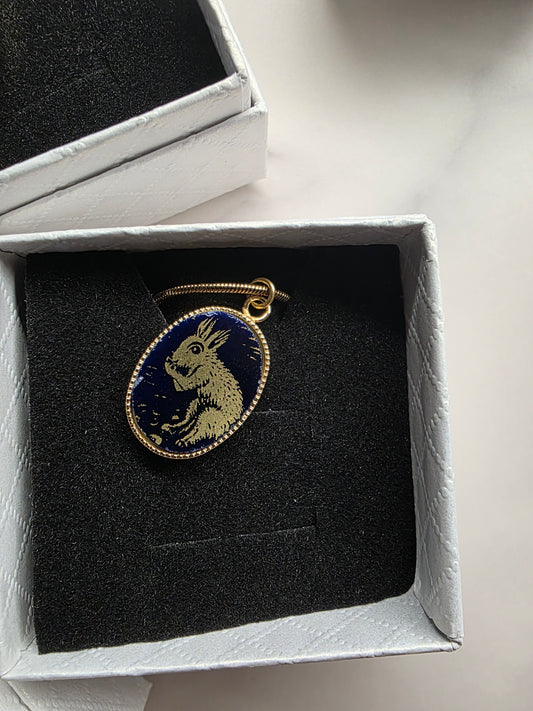 Squirrel Christmas necklace