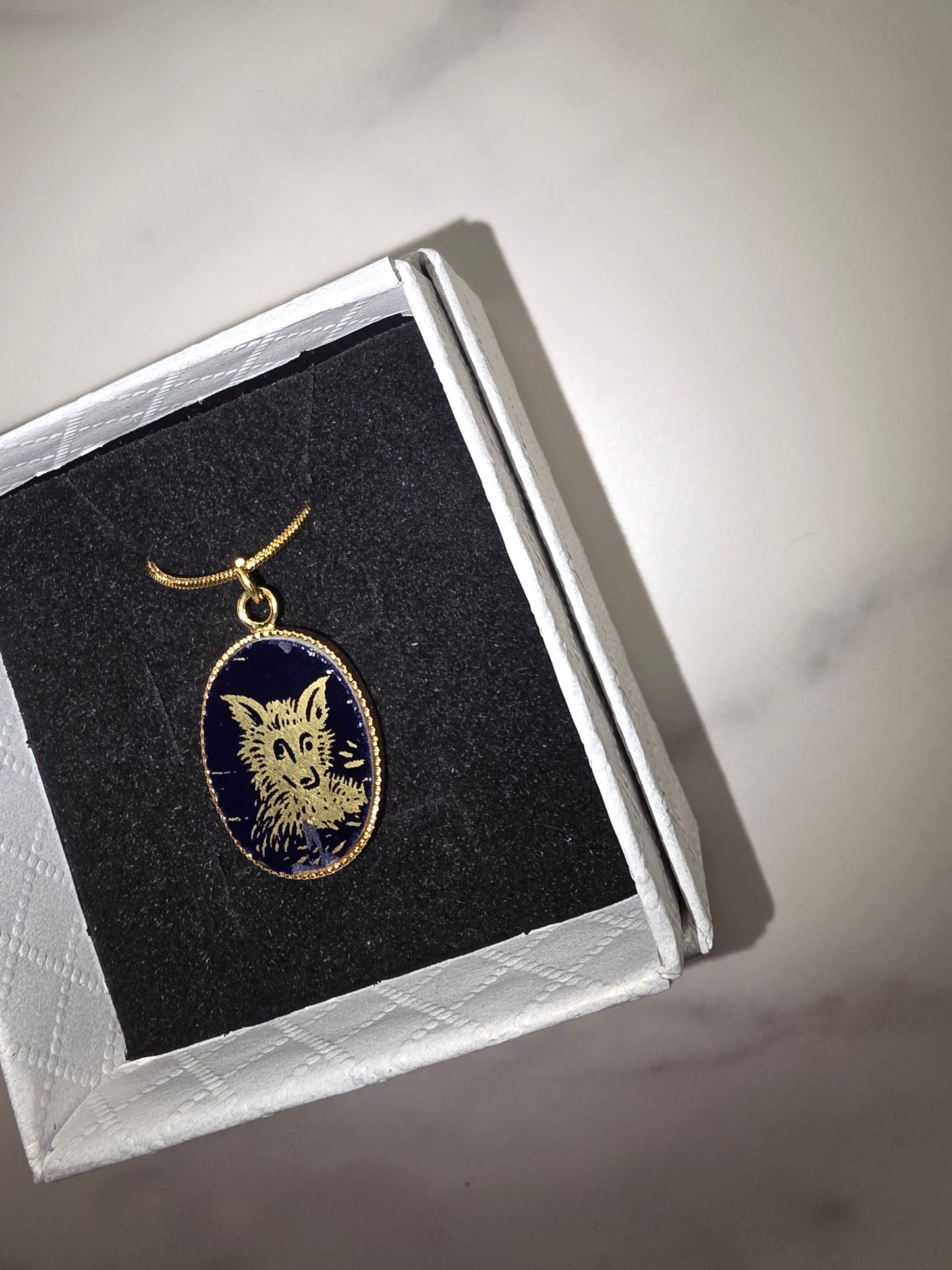 Fox Christmas necklace