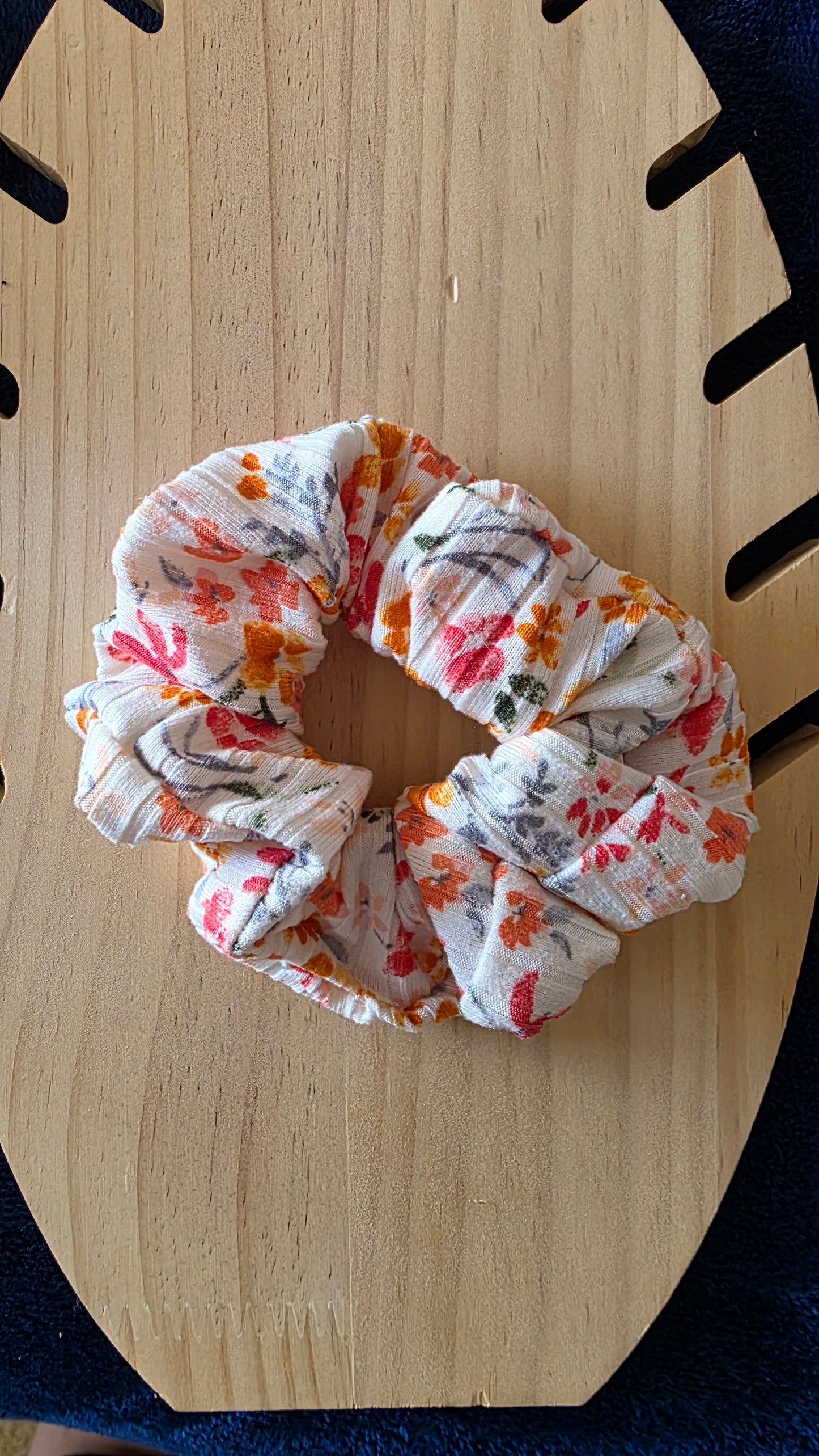 Cozy Flower Scrunchie