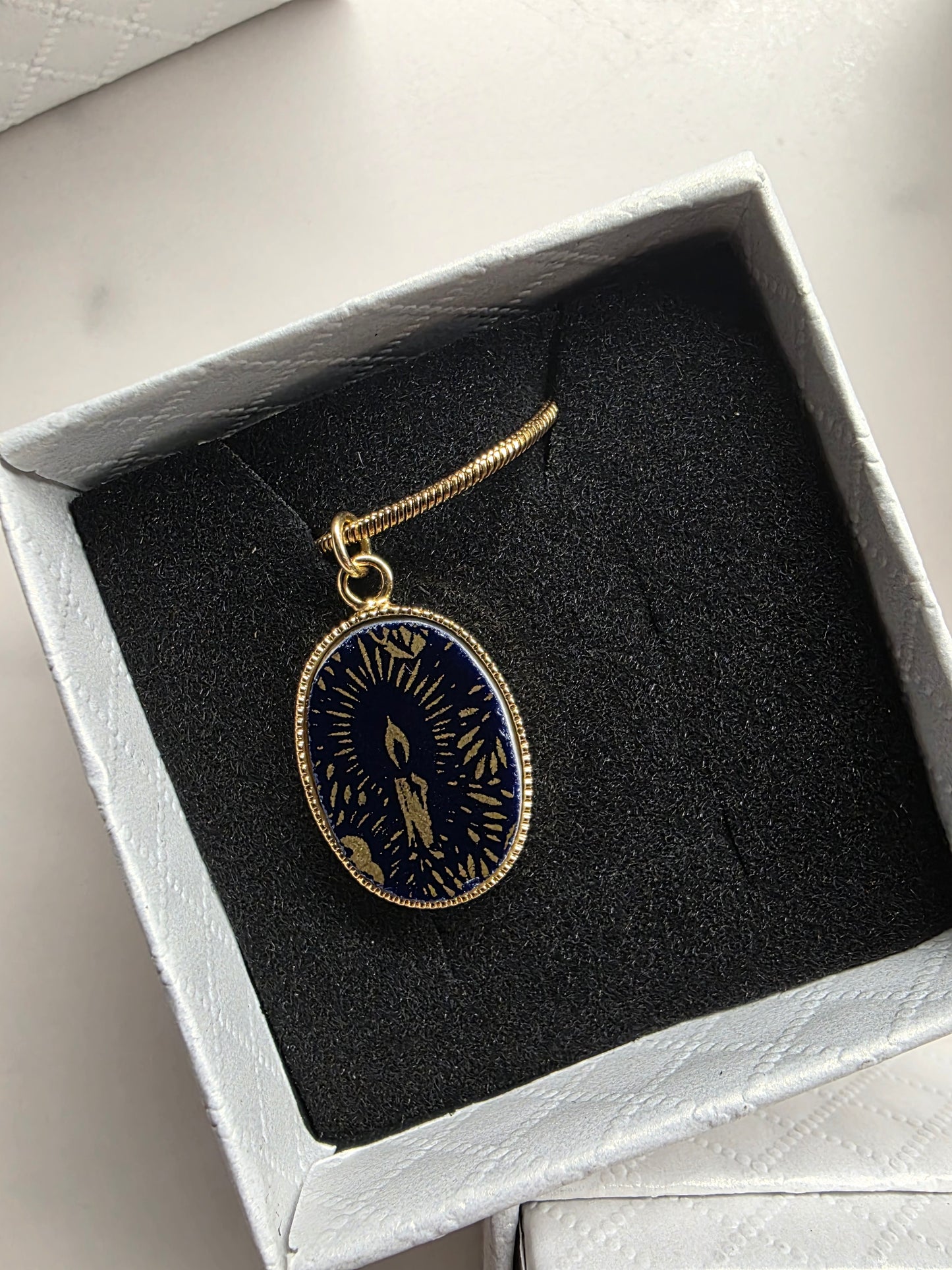 Candle Christmas necklace